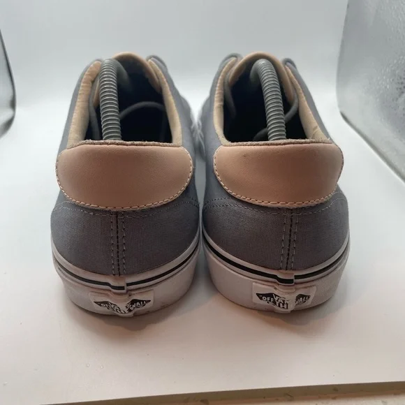 Vans off the wall grey canvas tan leather men’s low sneakers size 11.5 - Picture 8 of 9